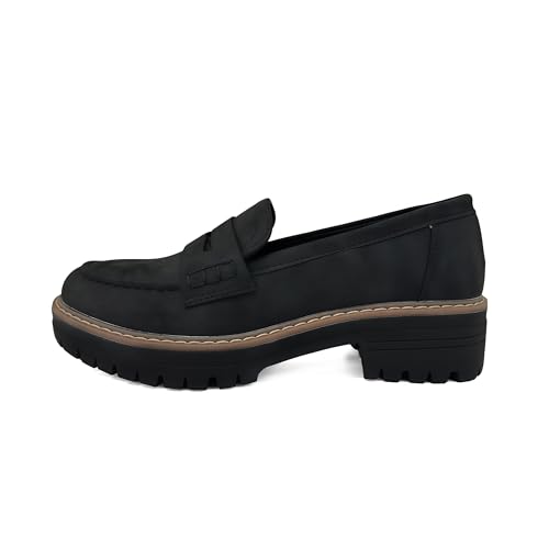 Womens Penny Loafer-Suede Chunky Oxford For Casual Business,Work And Date — view 5