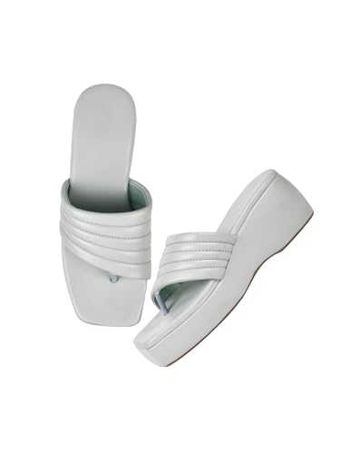 Image of TRYME Platform Heels Sandals Light Weight Comfortable & Trendy Wedges Heels for Girls & Women