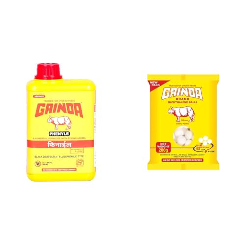 Image of GAINDA Black Disinfectant Phenyl Liquid Streak-free Surface Floor Cleaner for Hospitals, Homes, Offi