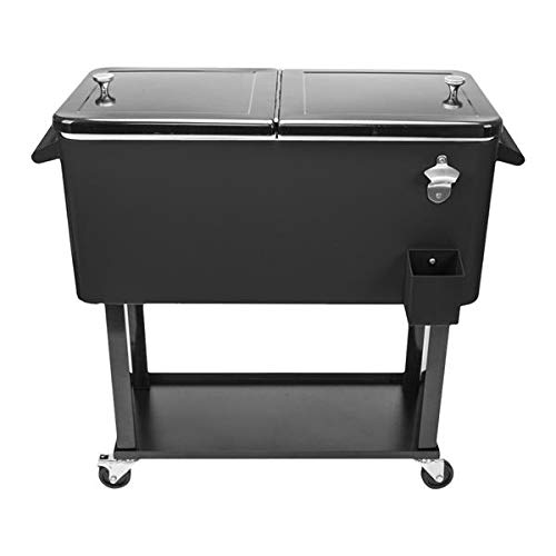 Home 80Qt Black Box Black Square Foot Tube with Drain Pipe Freezer Incubator