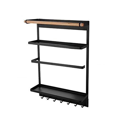 Home Refrigerator Side Rack Punch Free Gewürzregal kann an der Oberfläche von Kühlschränken für Gewürze, Gewürze und Gläser haften