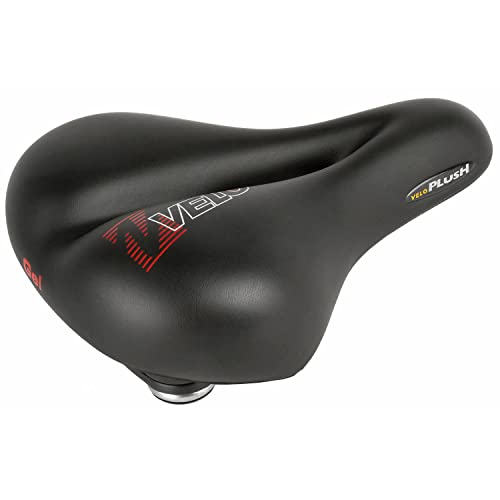 VELO Plush Gel Elasto Saddle - Black, L = 254 X W = 200 Mm