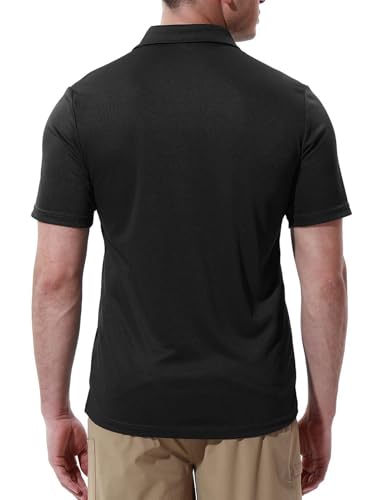 Rdruko Men's Polo Shirts Short Sleeve Quick Dry Outdoor Golf Sports Shirts with Pocket4