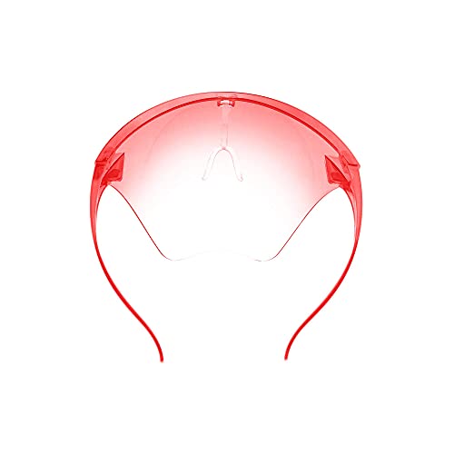 Kenneth Cole Goggle-Style Face Shield with 180° Safety Coverage: Anti-Fog Glasses and Clear Face Visor Integrated in One Design - Unisex Fashion Protective Wear for Men, Women (Red)