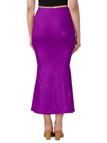 Image of Mehrang Stretchable Shimmer Saree Shapewear Petticoat for Women, Skirts for Women,Shape Wear Dress for Saree