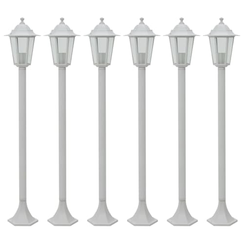 Questo set di 6 lampioni da giardino è adatto a tutti coloro che desiderano illuminare il proprio giardino con un'illuminazione funzionale, sicura e di atmosfera e per i quali la qualità e la durata sono fattori fondamentali.Questo lampione da esterni di alta qualità è realizzato in alluminio resistente con paralume in PVC e garantisce anni di utilizzo