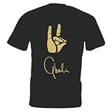 Round neck T-shirt Shirt Ghali Print Gold Man Woman Child Hip Hop Rap BHMG CD DNA Black M