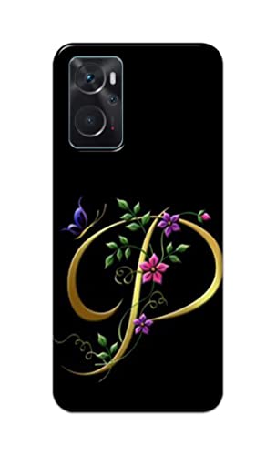 Image of Printed Hard Back Cover Case for Oppo K10 4G Back Cover (Alphabet P) -1803
