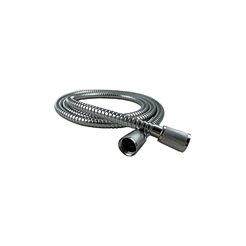 Handheld Shower Hose with Silicone Inner Tube - Non Toxic and Safer for the Environment - Extra Long, Flexible Shower Hose - 72 Inches - All Metal Hose and Fittings - Beautiful Chrome Finish Cover