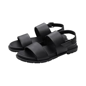 無印良品 紳士 レザーサンダル メンズ EKB17A4S 黒 XXL" 