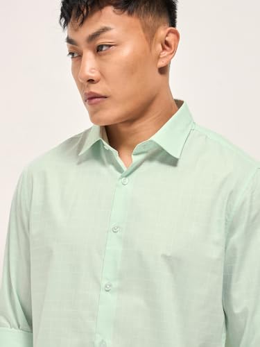 Image of THE BEAR HOUSE Men's Cotton Checked Slim Fit Shirt