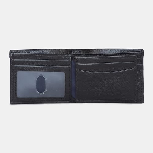 Image of Nautica Men's Bifold Leather Wallet | RFID Blocking | ID Window | Card Slots | Organization | Durable | Stylish