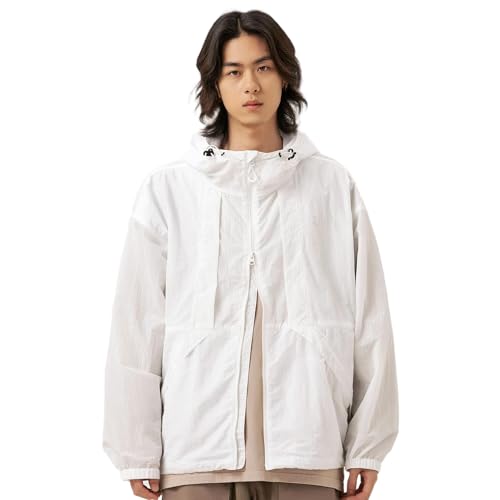 Unisex Hiking Jacket UPF50+ Sun Protection,Breathable Packable Windbreaker, Lightweight Quick Dry Outdoor Hoodie