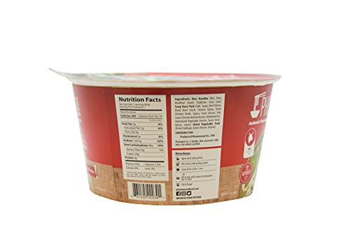 Pho'nomenal Bowl Instant Pho' Noodles Gluten Free Low Sodium Vietnamese Style Beef & Chicken Soup, No Msg, Authentic Family Recipe, Non Gmo, No Soy 2.1 Oz. (2-6 Pack Bowls) #TOP2