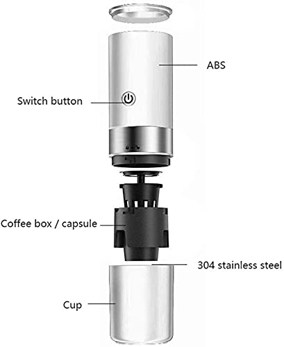 Machine à café mini 70ml en acier inoxydable pour capsules et poudre