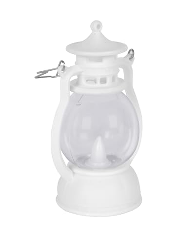 Image of Homesake 2 pcs Flameless and Smokeless Acrylic Antique LED Lantern Hurricane Lamp and Wall Hanging Candle Light, Diwali Candles for Ramadan Decorations for Home, Ramadan Lanterns for Home (White)