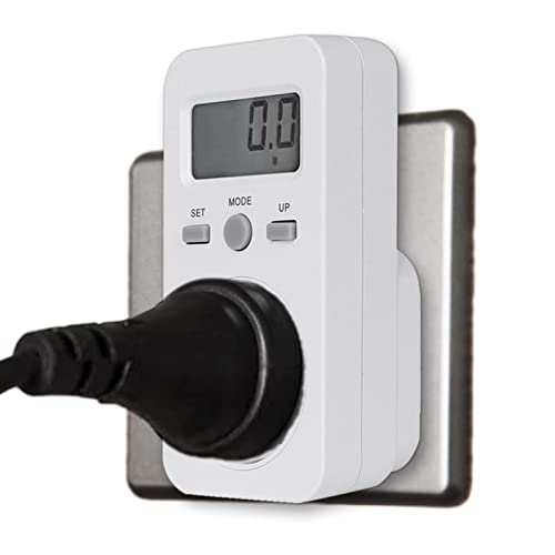 Rosixehird Monitoraggio del consumo di elettricità - Display LCD Consumo di elettricità Spina Monitor Digitale,Contatore dei Costi energetici, consumo di energia e contatore di energia, consumo