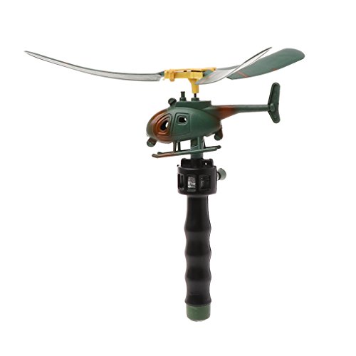 LANDUM Juguete Educativo, Tirar de la Cuerda Manejar Helicóptero Educativo Divertido Juguetes de Regalo al Aire Libre para niños