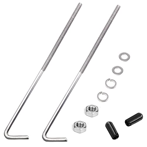 tnisesm 8-inch 304 stainless steel j hook battery hold down bolts