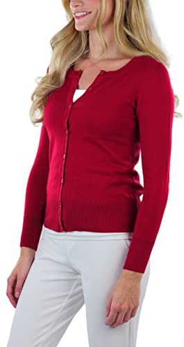 Image of ToBeInStyle Women's Long Sleeve Button Down V-Neck Cardigan
