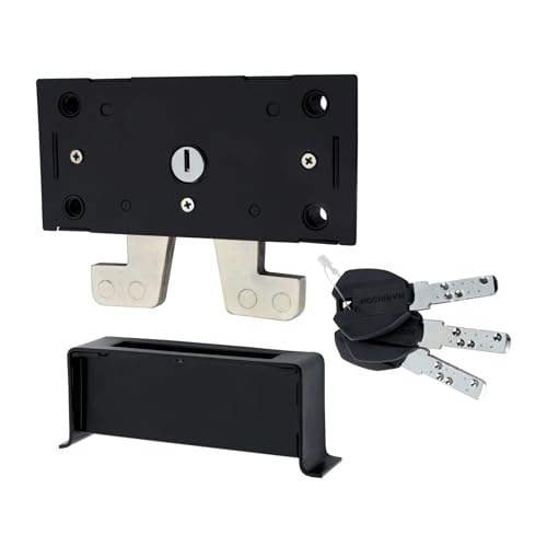 Image of Harrison H-5519 Iron Four Lever Center Shutter Lock Set (Silver)