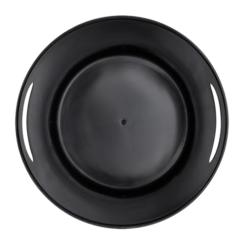 Caneca plástica 2.64 galones con asas recortadas negra miniatura 4