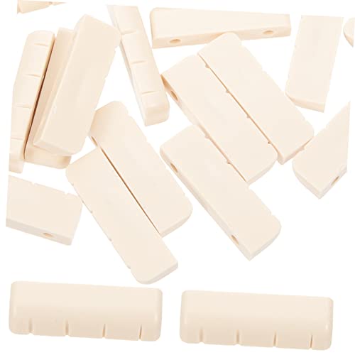 jojofuny 20個 バンジョー枕 バンジョーネックレスト バンジョーナットを交換 バンジョーネックサポートナット バンジョー交換用ナット バンジョーリペアレジンナット 合成樹脂 白い