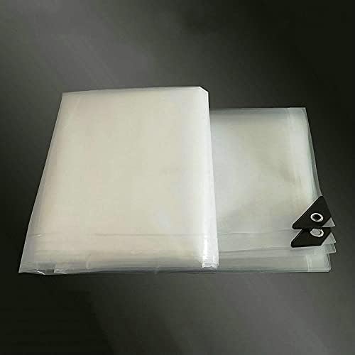 VIGAN Transparent PVC Tarpaulin Tent Cover Windows Windproof Waterproof Garden Tarp (2MX6M)