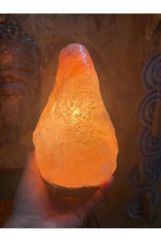 Salt Stone Lamp, Ambiance Enhancer with Warm Glow, Tabletop Design