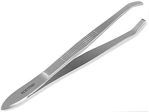 Droite de à épiler Tête d'épilation sourcils Pince à épiler 8 cm - 2 mm Largeur Démêler - Acier inoxydable Cover