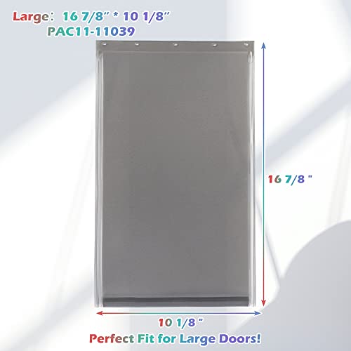 Large Dog Door Replacement Flaps Compatible, Easy to Install Replace, Durable&Reduce Noise Dog Door(10 1/8\" x 16 7/8\") - Thumbnail 2