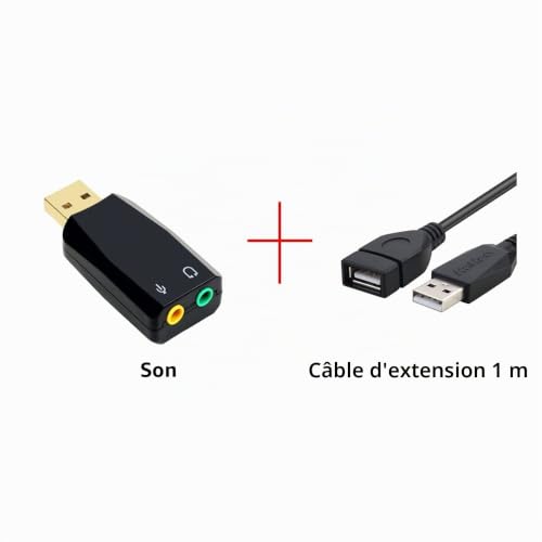 Kinetxiaxia USB 3.5mm Stereo Jack Audio Adapter, USB to AUX Cable, Computer Peripheral Devices Built-in Chip for Windows Mac Linux Pc Laptops Desktops PS4 PS5 Black Headphones – vue 5