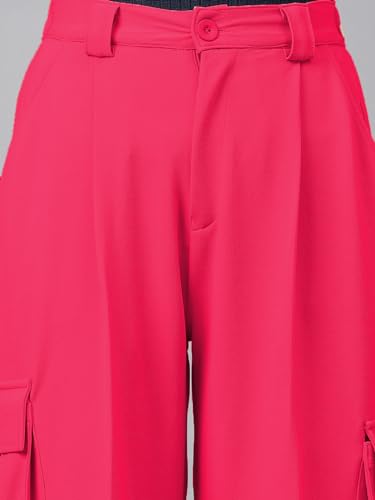 Image of KOTTY Women's High Waist Pleated Wide Leg Trousers