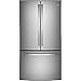 GE Profile PWE23KYNFS 36 Energy Star Counter Depth French Door Refrigerator with 23.1 cu. ft. Capacity Internal Water Dispenser TwinChill Evaporator and Showcase LED Lighting in Fingerprint Resistant Stainless Steel