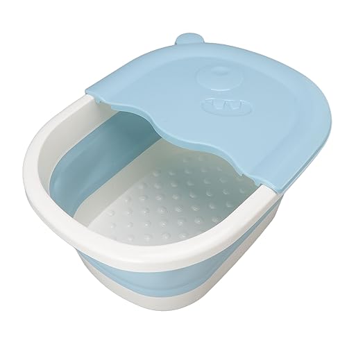 Tina plástica plegable para remojar pies Jeanoko azul miniatura 3