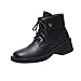 Women's Lace up Combat Ankle Boots High Chunky Heel Short Ankle Boots Fall Fashion Heeled Booties Shoes