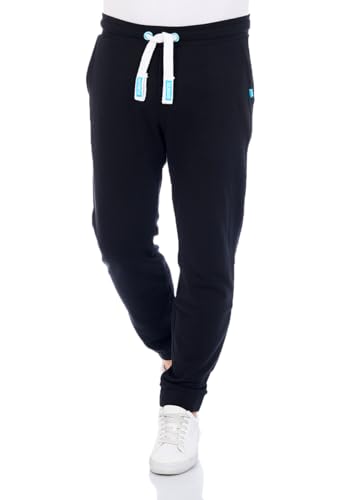 riverso Jogginghose Herren Baumwolle lang RIVLino Regular Fit Sweatpants Trainingshose Freizeithose Sporthose, Größe:M, Farbe:Black-Tropical Turquiose riverso Jogginghose Herren Baumwolle lang RIVLino Regular Fit Sweatpants Trainingshose Freizeithose Sporthose, Größe:M, Farbe:Black-Tropical Turquiose