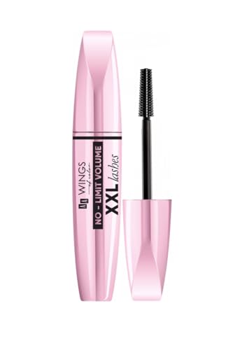 AA WINGS OF COLOR No Limit Volume XXL Lashes Mascara | Sofortige Verdichtung & Verlängerung | Silikonbürste | Farbe Schwarz | 6 g