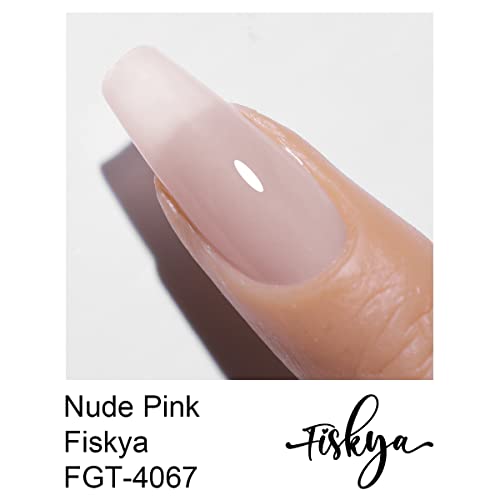 Fiskya Esmalte de unha gel para o verão outono geleia nude cor rosa molho UV LED 10 ml gel polimento