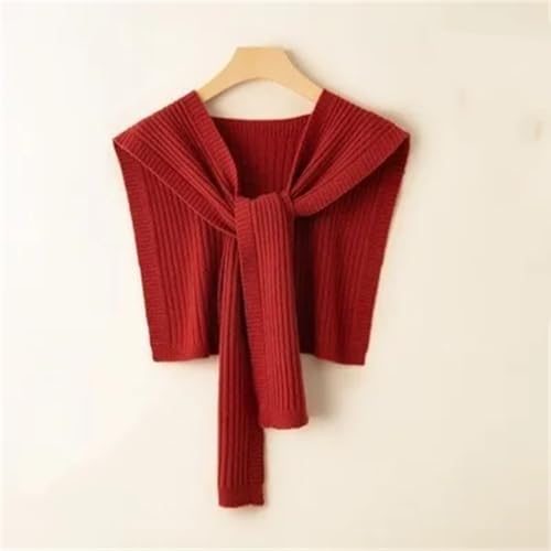 Women's Wool Cape Draped Over Knitted Warm Jacke Scarf3