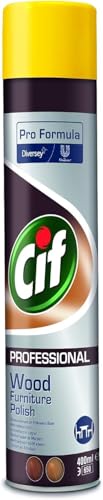 Cif Professional Möbelpolitur Spray - Effektive Holzpflege für strahlende Möbel, leicht anwendbar und langanhaltender Glanz, 400ml