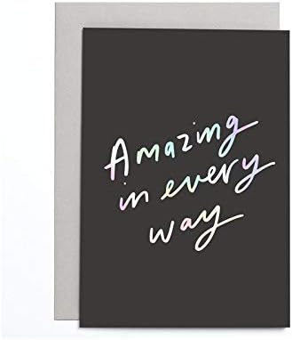 Old English Co. Amazing In Every Way Card - A6, Cards for Best Friends & Family Members on Birthdays, Celebrations, Anniversary, Valentines, Special Occasions | Blank Inside & Envelope Included