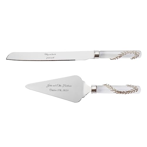THINGS REMEMBERED Engraved Athena Crystal Wedding Cake Server Set, 2