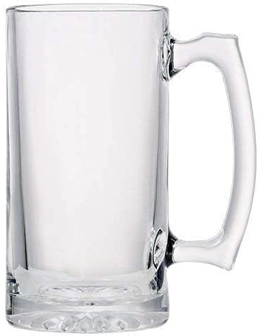 Vamb Llc Beer Mug 26 Oz Jumbo Thick Glass Sports Beer Stein With Handle & 2 Stainless Steel Ice Cubes #TOP1
