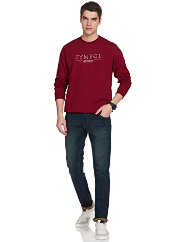 Image of Amazon Brand - Symbol Men's Crew Neck Sweatshirt (SY-A22-SW-02 Vintage Maroon XL)