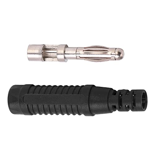 金属製バナナプラグ、試験装置用ハウジング付きのバナナジャック取り外し可能高感度(黒)