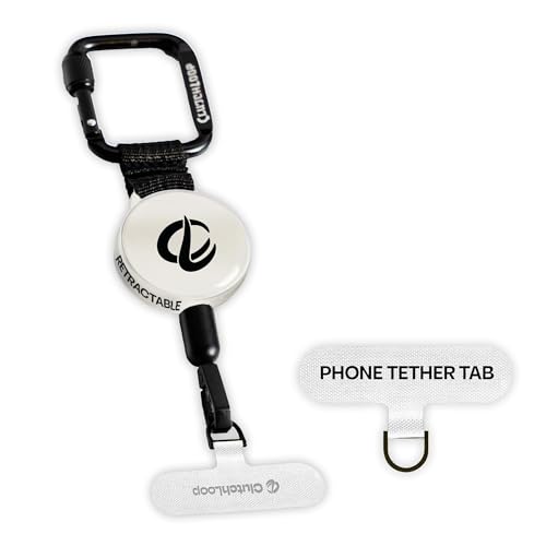 Image of ClutchLoop Anti-Theft Phone Tether - Universal Adhesive Anchor, Retractable Steel Line and Locking Carabiner