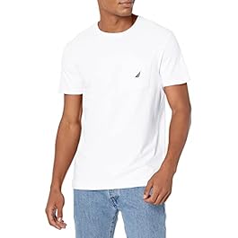 Nautica Men’s Solid Crew Neck Short-Sleeve Pocket T-Shirt