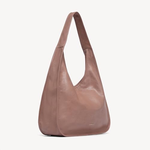 Image of NEWBELLA Hobo Purse, PU Leather Shoulder Bag, Tote Handbag for Work and Travel (Deep Pink)