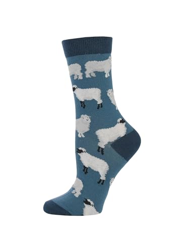 Image of WHD Sheep Crew Socks for Women & Men | Farm Animal Lover Socks, Barnyard Fun